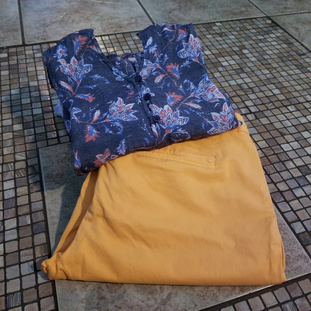 GAP Orange Sherbet Colored Straight Khakis Sz 10